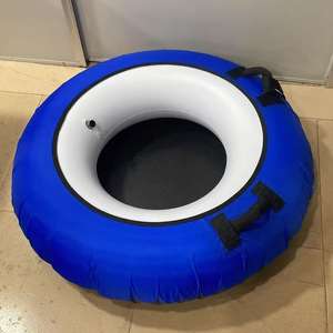 Tube à neige gonflable robuste avec housse en tissu, luge en PVC pour une personne, pour le plaisir en plein air en hiver - Product Image 1