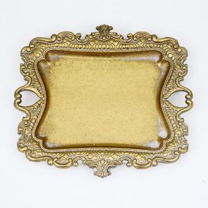 Ingrosso Vintage Piccolo Oro Antico Cintolino Piatto Gioielli Anello Portagioie Vassoio per Congelamento per Compleanno e Regali di Nozze - Product Image 2