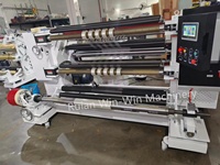 Rouleau de papier automatique à grande vitesse Film plastique PE PVC PET BOPP Machine de refendage et de rebobinage État neuf