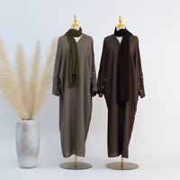 Nouveaux modèles d'abayas 2026, vêtements islamiques, abaya pour femmes, kimono cardigan, robes pour femmes musulmanes, broderie de lune, abaya en lin pour l'Aïd