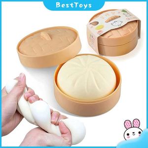 Juguete de rebote lento de plástico blando antiestrés, simulación de bollos al vapor, para descompresión y alivio del estrés, con sonido al apretar, para comercio electrónico transfronterizo - Product Image 2