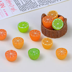 Ornamen Rambut Resin Miniatur Jeruk 3D Kawaii Buatan untuk Souvenir dan Barang Bertema Buah - Product Image 2
