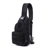 Sac de poitrine mini personnalisé pour activités de plein air, voyage tactique, randonnée, chasse - MOLLE camouflage, fermeture éclair, petite taille, sac banane