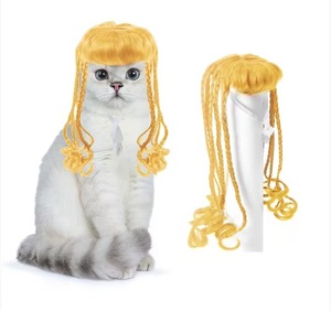 Nouvelle Perruque <span class=keywords><strong>pour</strong></span> Chat, Coiffe Tressée avec Chignons, Style 'Mignon et Original', <span class=keywords><strong>pour</strong></span> Costume de Fête Ludique, Accessoire Capillaire Personnalisable en Fil Haute Température - Product Image 5