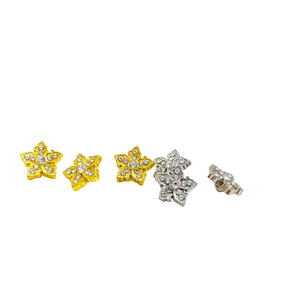 Chemise à motif <span class=keywords><strong>de</strong></span> feuilles d'<span class=keywords><strong>arbre</strong></span> Xiaofan, étoile à cinq branches, <span class=keywords><strong>bouton</strong></span> en métal, pull tricoté, doré - Product Image 4