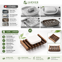 Support de savon solide Jarnier pour la douche, porte-savon en bois, plateau de rangement en bois, étui de voyage, porte-savon en bambou