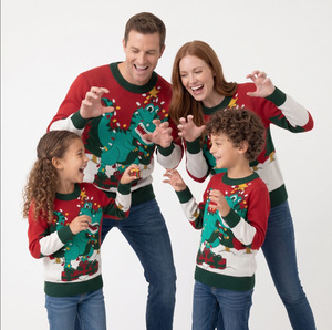 <span class=keywords><strong>Pull</strong></span> à manches longues pour enfants, motif dinosaure <span class=keywords><strong>de</strong></span> Noël, coloré, unisexe, haut <span class=keywords><strong>de</strong></span> fête - Product Image 2