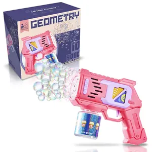 Automatic Bazooka Bubble Gun Machine Summer Outdoor Sound And Light Special Effects Bubble Toy Blast Birthday Gift