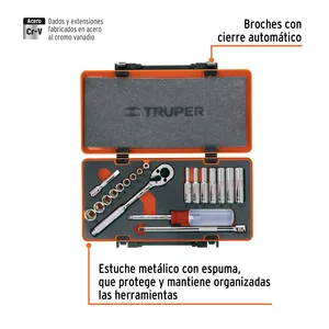 ชุดเครื่องมือช่างต้นแบบ20ชิ้น, 1/4 "ไดรฟ์, 20ชิ้น - Product Image 2