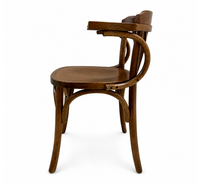 Chaise de salle à manger en bois de hêtre massif classique avec dossier à lattes, chaise en bois courbé pour restaurant, hôtel, café