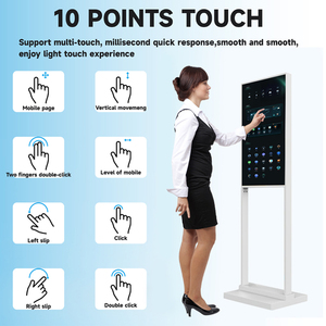 Écran <span class=keywords><strong>d</strong></span>'affichage publicitaire LCD double poteau de 50 pouces sur pied pour affichage numérique en salle <span class=keywords><strong>d</strong></span>'exposition automobile et agence immobilière - Product Image 5