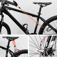 Câble de rappel de verrouillage de disque, en PVC imperméable, 150 cm de long, pour vélo électrique, antivol, sécurisé et rétractable