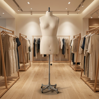 Mannequin femme en PU beige très demandé pour projets de couture DIY à domicile