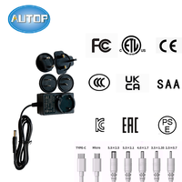 12V 2A LED bande adaptateur ca dc 24V 1A CCTV caméra alimentation 9V 2A lampe de table adaptateur d'alimentation avec prises d'alimentation interchangeables