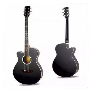 Jello gitar akustik 2 41 inci kiri dengan Fingerboard kayu hitam dan bodi Maple Top Solid gaya klasik dengan harga murah - Product Image 1