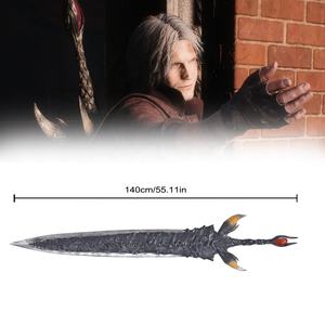 55 pulgadas DMC Devil May Cry 5 Devil Sword Dante fibra de vidrio Cosplay Prop <span class=keywords><strong>Danta</strong></span> arma espada réplica - Product Image 2