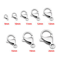 Vente en gros de plusieurs fermoirs homard en acier inoxydable 9mm 10mm 13mm fermoir pour bracelet collier fermoir accessoire de bricolage fermoir de connexion