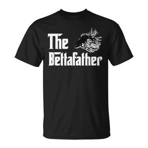 Maglietta The Bettafather Betta Fish Dad, camicia casual da uomo nera - Product Image 1
