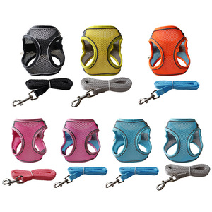 Ensemble harnais <span class=keywords><strong>pour</strong></span> petits chiens réglable harnais <span class=keywords><strong>pour</strong></span> chiot chat gilet bouledogue français <span class=keywords><strong>Chihuahua</strong></span> carlin <span class=keywords><strong>laisse</strong></span> de marche en plein air - Product Image 2