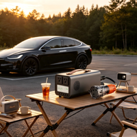 Livraison gratuite, nouvel adaptateur Tesla V2L V2H AU, câble haute puissance en option, 7,5 kW 240 V, prises doubles avant et arrière, affichage numérique, application