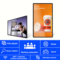 Lecteur publicitaire LCD 4K à bords ultra-fins, écran numérique Android pour menu intérieur, haute luminosité, anti-reflets, centre commercial