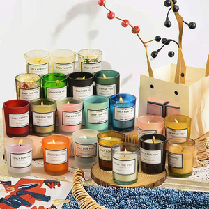 Bougie parfumée en cire de soja dans un bocal en verre, forme cylindrique, mèche unique, décoration minimaliste pour la maison, aromathérapie, Only For You. - Product Image 3