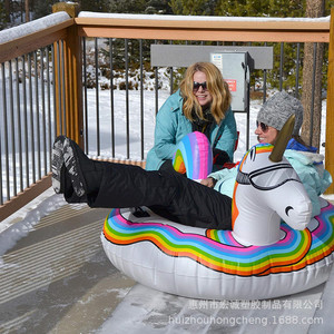 Unicorn Snow Tube 120cm Inflatable PVC Adult Outdoor Winter Sled - Product Image 4
