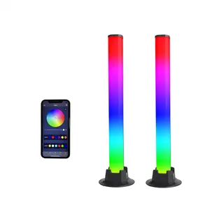 2 Pack Smart App-Steuerung RGB LED Gaming Lichtleisten Raumdekoration Desktop Umgebungslicht-Flow-Lichttaste