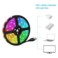 Tira de luces Led 5050 RGB, USB, Fondo de TV, 5 metros, resistente al agua