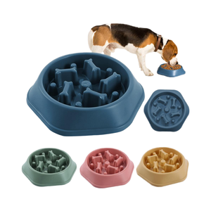 Colorful Eco-Friendly <b>Slow</b> <b>Feeder</b> Dog Bowl Quadrate PP Plastic Pet Feeding Bowl for Large Dogs Fashionable Design Wholesale - Product Image 4