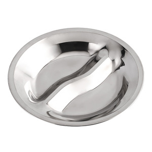 Stainless Steel Two Compartment Plate 20cm Microwave Safe For Kids And Adults - Product Image 3