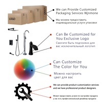 Douche de luxe à vente chaude, moderne, intelligente, avec affichage de la température LED, panneau de douche SPA, ensemble de douche à jets dorsaux pour hôtel et maison