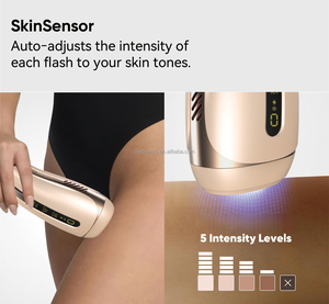 Épilateur <span class=keywords><strong>laser</strong></span> à double éclairage pour usage domestique avec technologie Sapphire Ice Tech IPL, épilateur à lumière pulsée, marque privée - Product Image 5