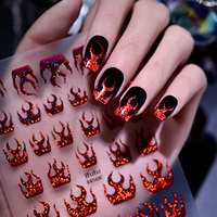 Nouveauté : Autocollants 5D pour Halloween, autocollants brillants pour ongles, décorations pour ongles