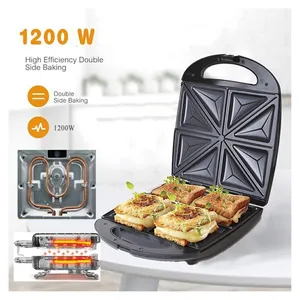 Sokany Electric Sandwich Maker 4 Scheiben Dual Toast Grill Antihaft presse Waffeleisen Kuchen ofen Frühstücks maschine