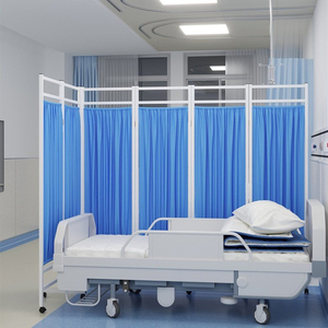 Clinic Folding Bedside Screen Divider Fire Resistance Cubicle Medical Curtain Hospital Fabric For Ward Curtain - Product Image 2