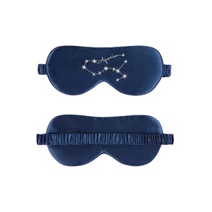 Grosir 2025 tanda zodiak bordir biru dongker 100% sutra Natural Satin relaksasi mata lucu - Product Image 3