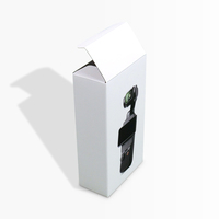 Boîte électronique rectangulaire haute en carton ondulé noir et blanc pur sur mesure pour stabilisateur de caméra