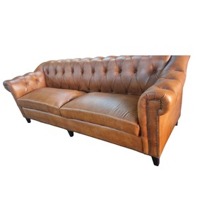 Modern Chesterfield <b>Sofa</b> with Premium Upholstery Deep Tufted Backrest Rolled Arms and Wooden <b>Legs</b> <b>for</b> Living Room Hotel - Product Image 1