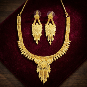 Joyería de Boda de Latón: Nuevo Set Mayorista de Collar Corto de Cadena de Caja y Pendientes Chapados en Oro Micro de 14K, 18K, 24K para Mujer - Product Image 3