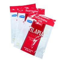 Sac de congélation pour aliments personnalisé sac de filet de poisson sac composite pour aliments en plastique avec fenêtre