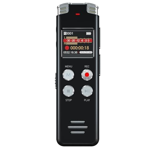 Digital Audio Activated Recorder Small Lightweight Recorder for Interview  Record Voice Dictaphone Portable Handle 32GB