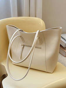 2026 new PU zipper fashionable large capacity women's shoulder <b>bag</b> tote <b>bag</b> - Product Image 2