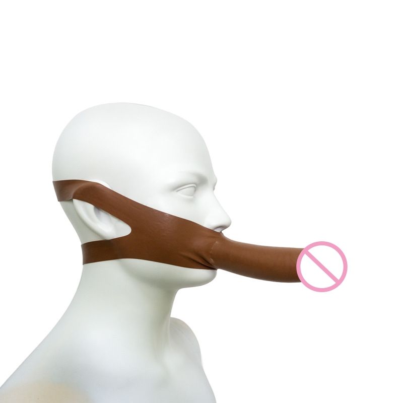 chin strap on sex toy Strap-On Face Chin Harness Vibrator Dildo Head Oral Adult Couples Funny Sex  Toys main image 0