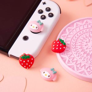 Manchettes de <span class=keywords><strong>joystick</strong></span> analogique en silicone pour manette de jeu <span class=keywords><strong>Nintendo</strong></span> <span class=keywords><strong>Switch</strong></span> Oled Lite Joy-con, prêtes à être commandées - Product Image 3