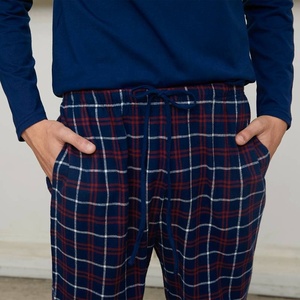 <span class=keywords><strong>Pigiama</strong></span> da <span class=keywords><strong>Uomo</strong></span> in <span class=keywords><strong>Cotone</strong></span> e Bambù Organico, Set con Maniche Lunghe e Pantaloni Lunghi, Abbigliamento da Notte in Bambù - Product Image 4