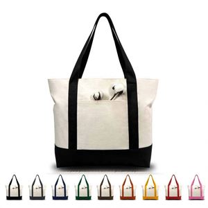 Sac fourre-tout en toile de coton personnalisé avec logo imprimé, grande capacité, couleurs variées, coutures apparentes, motif lettres, idéal pour le shopping en gros - Product Image 2