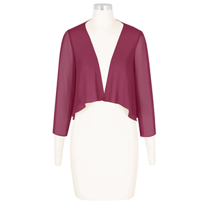 Cape de mariage personnalisée TEENYEE, châle en mousseline de soie moelleux à volants, <span class=keywords><strong>veste</strong></span> de mariée pour robes de demoiselles <span class=keywords><strong>d</strong></span>'<span class=keywords><strong>honneur</strong></span> - Product Image 5