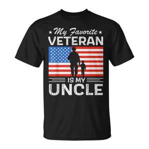 Mon t-shirt préféré « Mon Oncle est mon Vétéran » pour la Journée des Vétérans, chemise militaire - Product Image 1