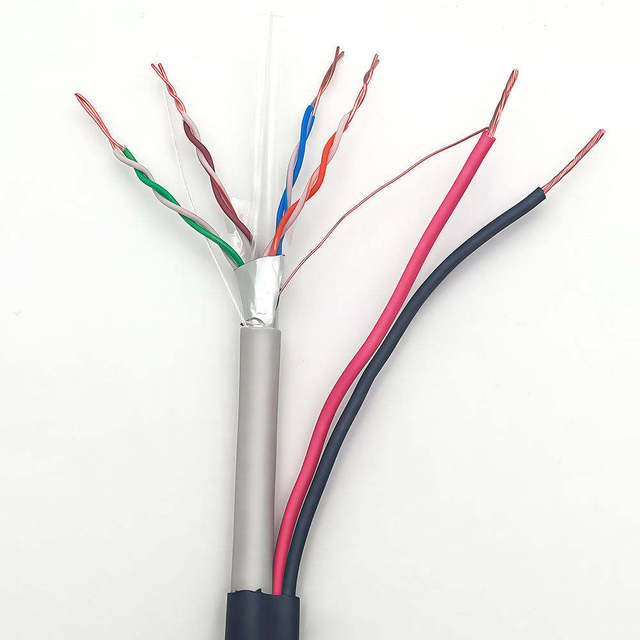 Outdoor Indoor Lan Cable High Speed Shielded CAT6A CAT6 Network Cable RJ45 Internet Cable CAT5E UTP With Power